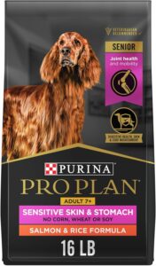 Purina Pro Plan 7+ salmon & rice for senior dogs with sensitive skin and stomach
