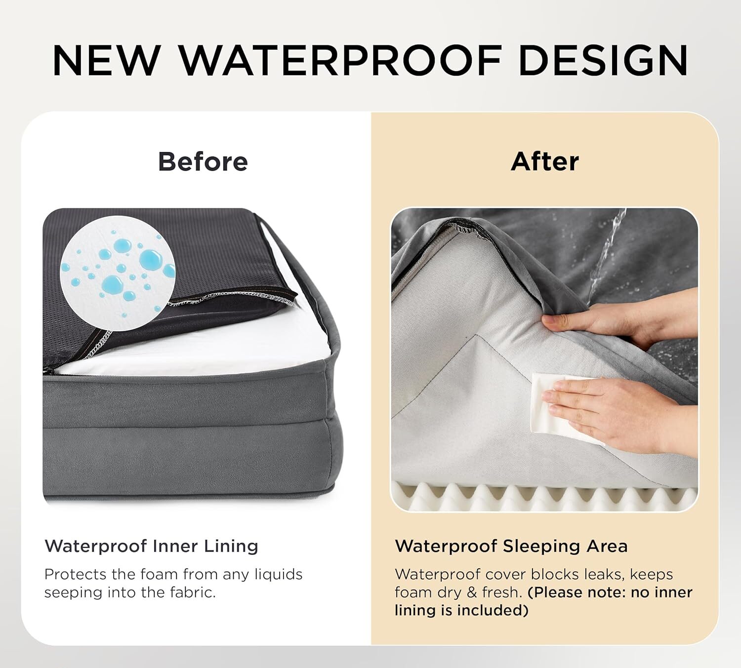 Removing the Bedsure dog bed cover to wash