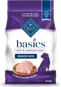 Blue Buffalo Basics limited-ingredient senior dog food, turkey & potato