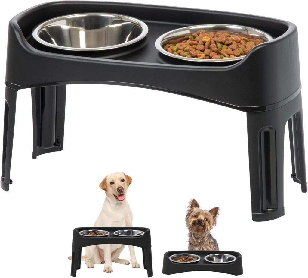 elevated dog water bowl, and pet feeder 